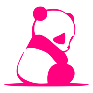 Sad Panda Decal (Hot Pink)